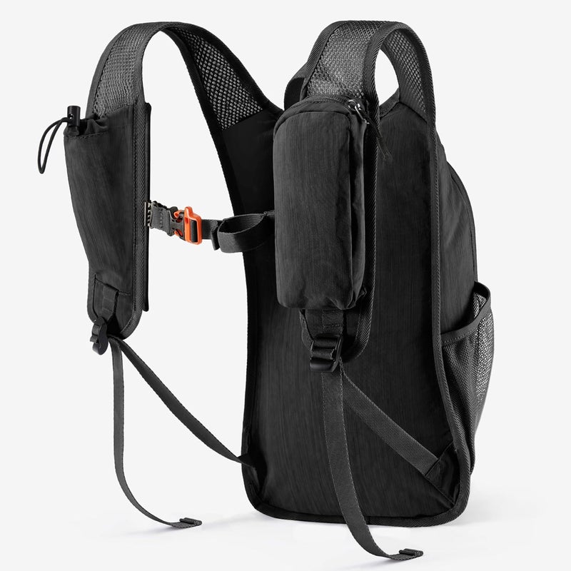 Uselike 10L Small Hiking Backpack Travel Daypack Lightweight Packable Back Pack for Women Men(Black) - Image 2